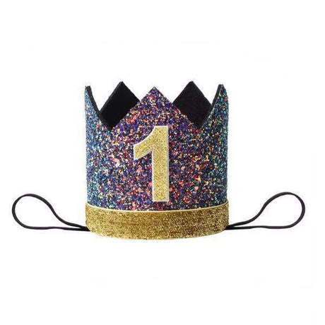 Multi Sparkle First Birthday Crown