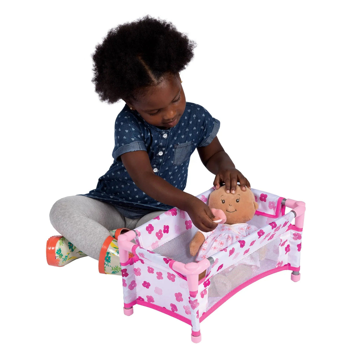 Stella Collection Take Along Travel Doll Crib by Manhattan Toy - HoneyBug 