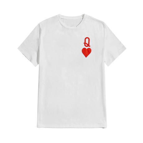 Queen of Hearts Women's White Tee - HoneyBug 